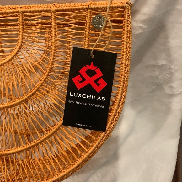 Luxchilas Half Moon Iraca Straw Bag, NWT! - Picture 10 of 12